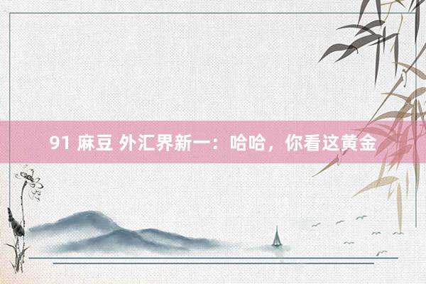 91 麻豆 外汇界新一：哈哈，你看这黄金